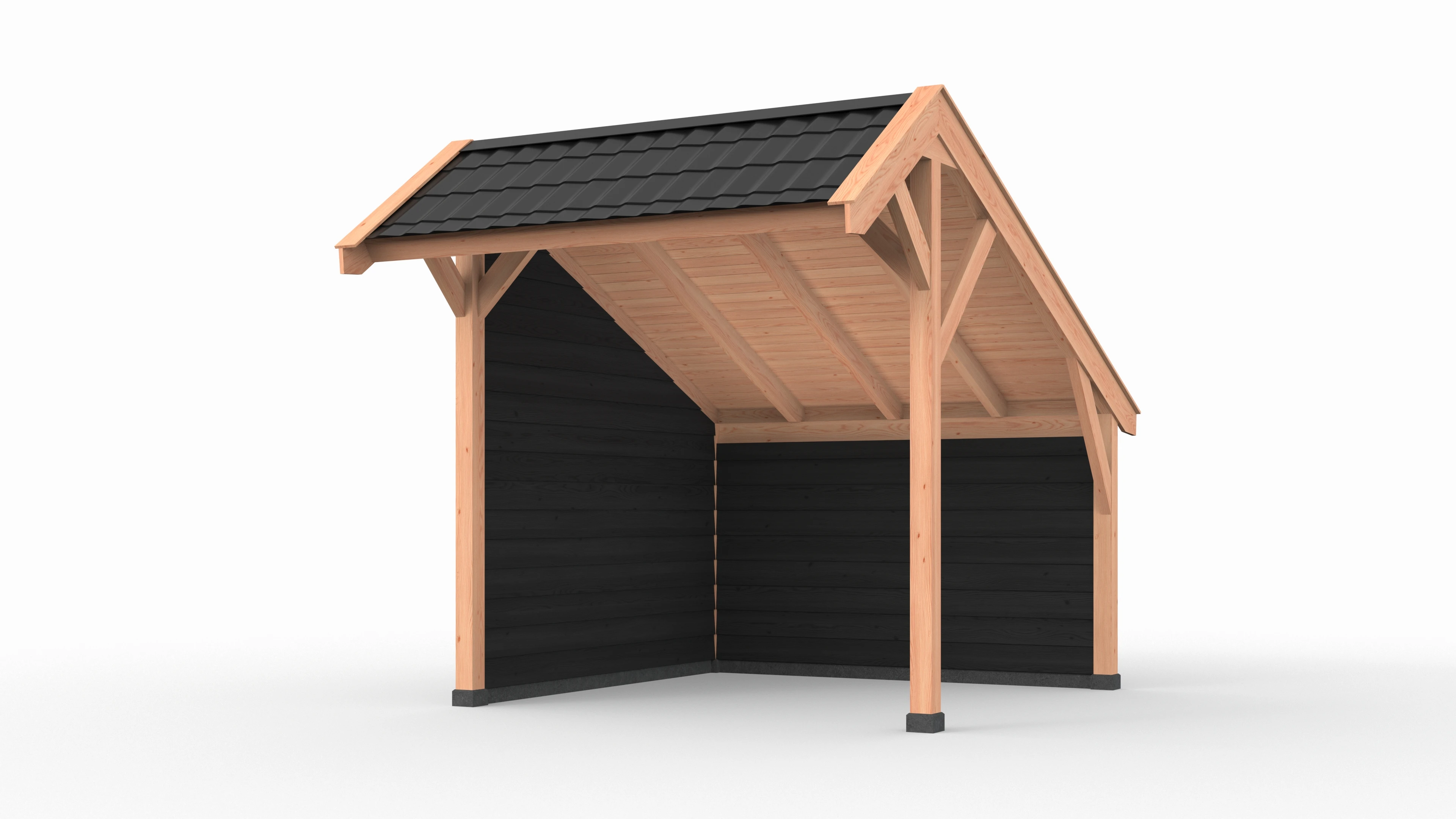 Douglas DIY kapschuur, 300 x 300, met achterwand en zijwand, Westwood - Afbeelding 5